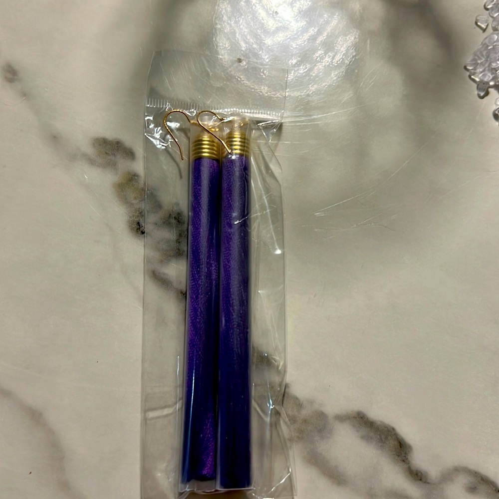 Purple Tassel Earrings